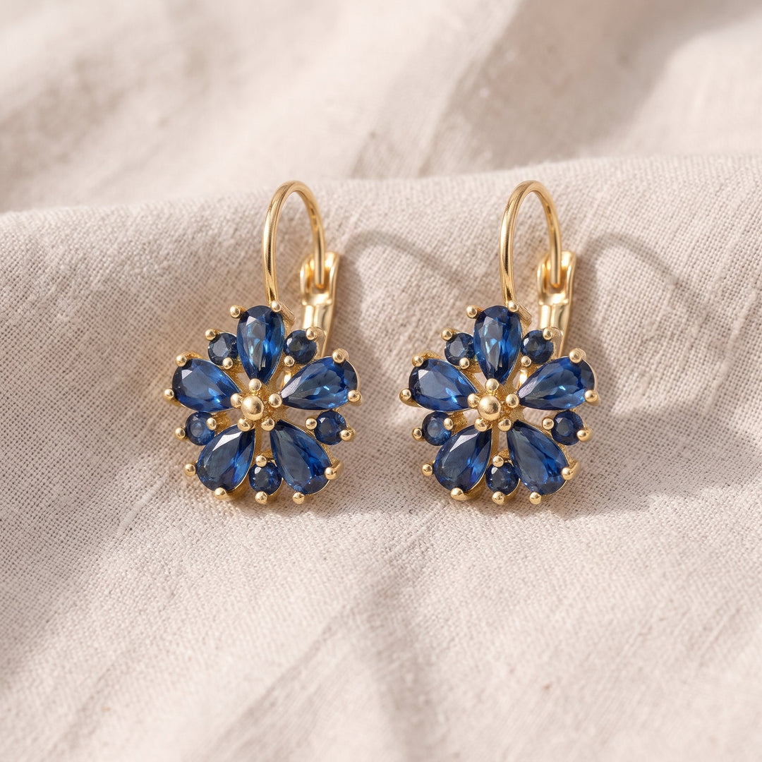 Blumenohrringe Calina | Gold
