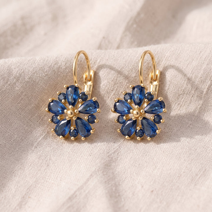 Blumenohrringe Calina | Gold