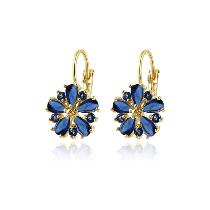Blumenohrringe Calina | Gold