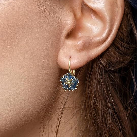 Blumenohrringe Calina | Gold