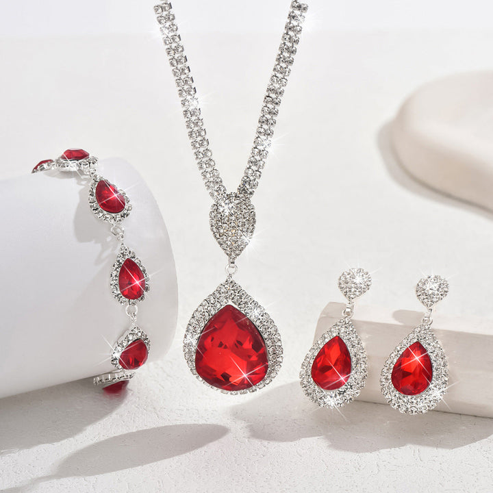Schmuckset Thalira Bloodwynne | Weissgold