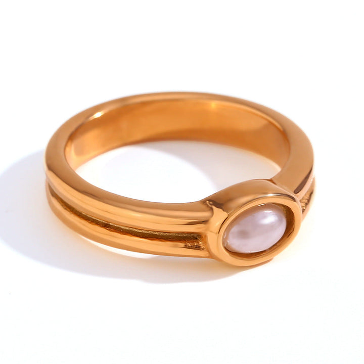 Perlenring Lunara | Gold
