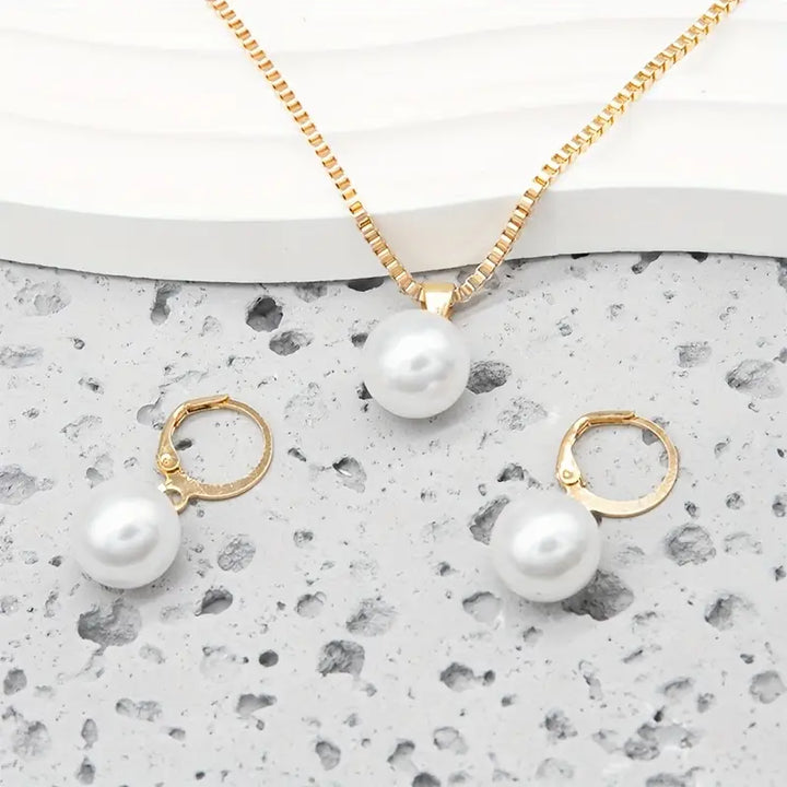 Perlenschmuck-Set Golden Grace | Gold