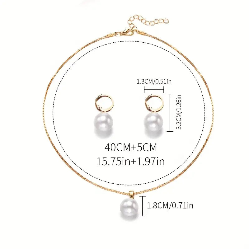 Perlenschmuck-Set Golden Grace | Gold
