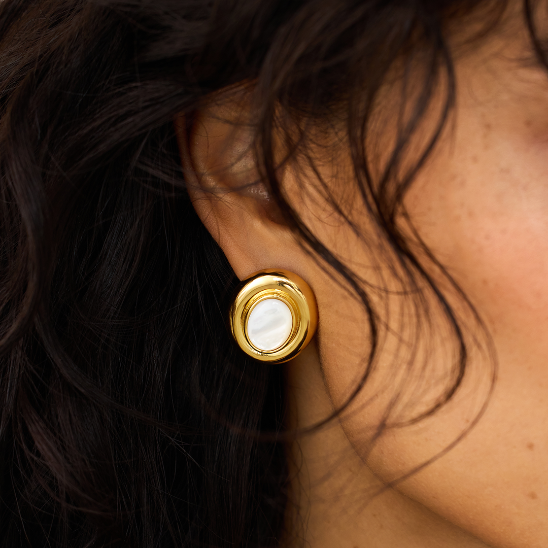 Perlenohrringe Giselle | Gold