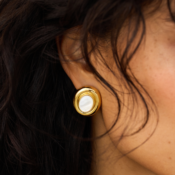 Perlenohrringe Giselle | Gold