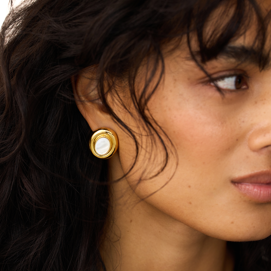 Perlenohrringe Giselle | Gold
