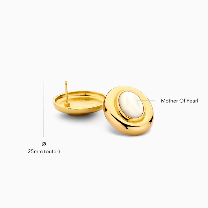 Perlenohrringe Giselle | Gold
