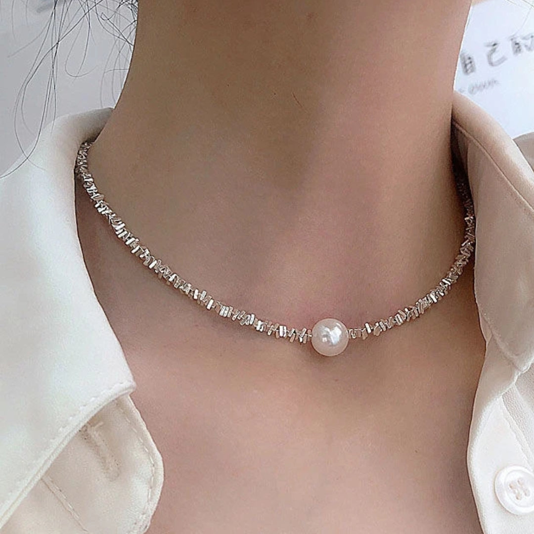 Elegante Perlenhalskette Perla