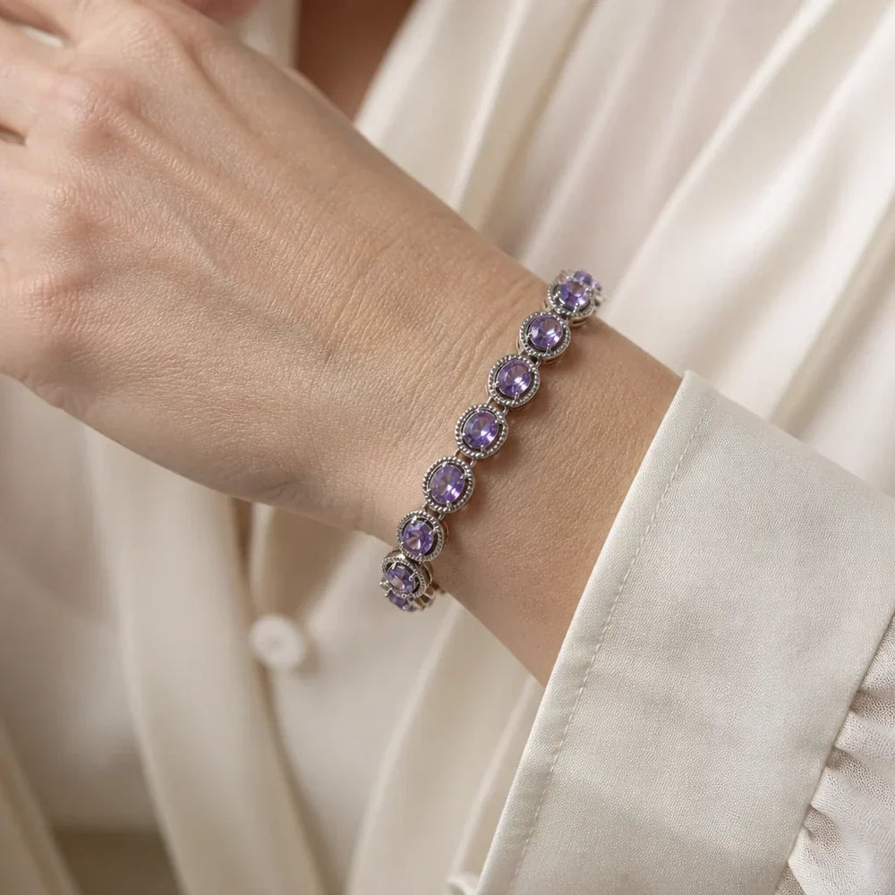 Gliederarmband mit kubischen Zirkonia