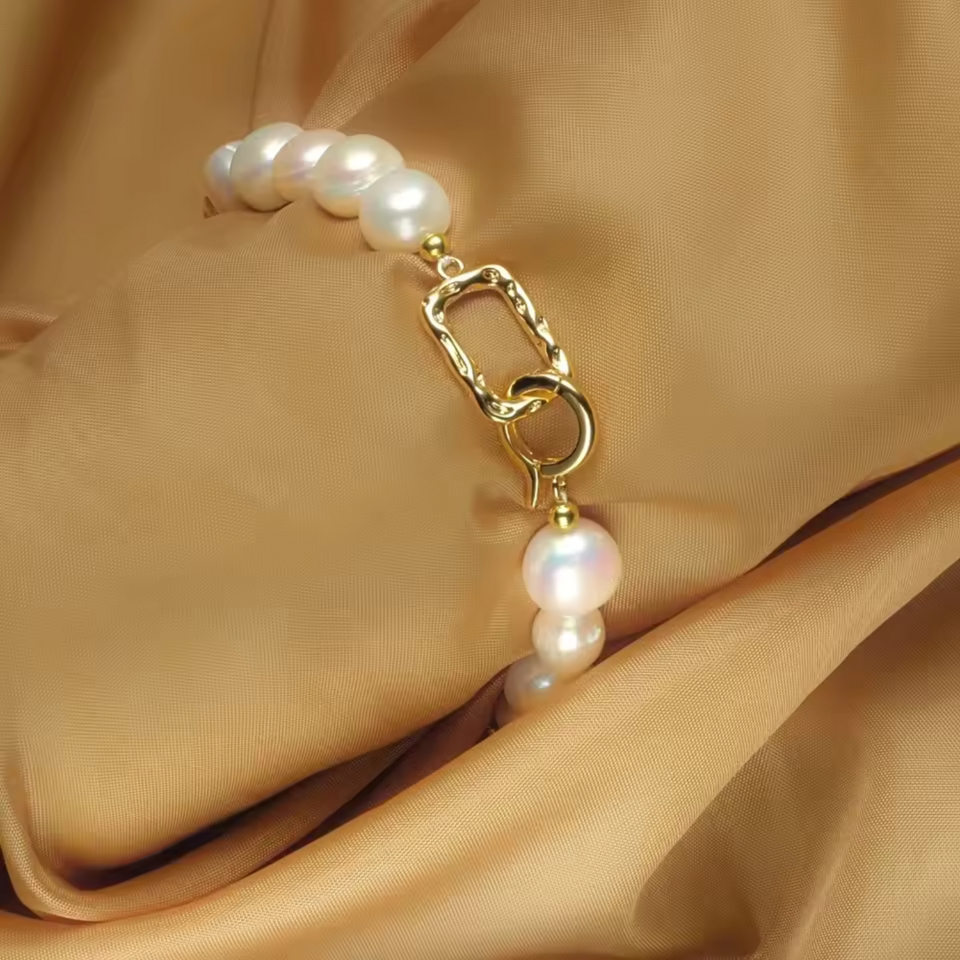 Armband mit Süsswasser-Barockperlen