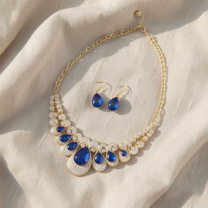 Königliches Saphir-Schmuckset – Gold