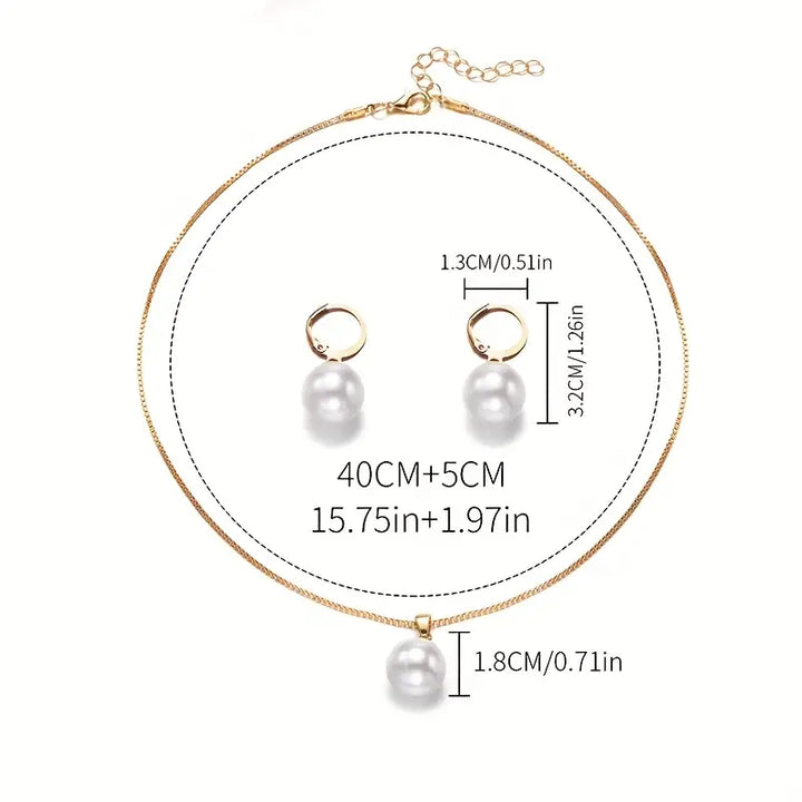 Elegantes Perlenketten-Set