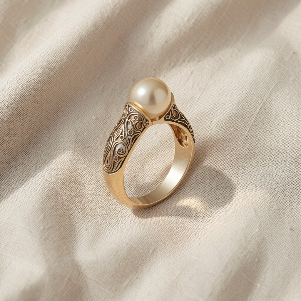 Goldener Perlenring