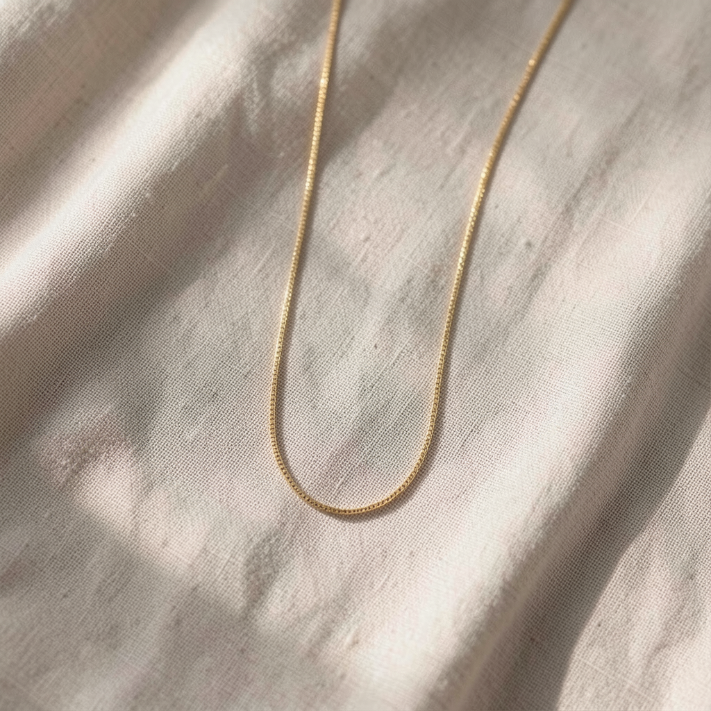 Zarte goldene Venezianerkette für den Lagenlook