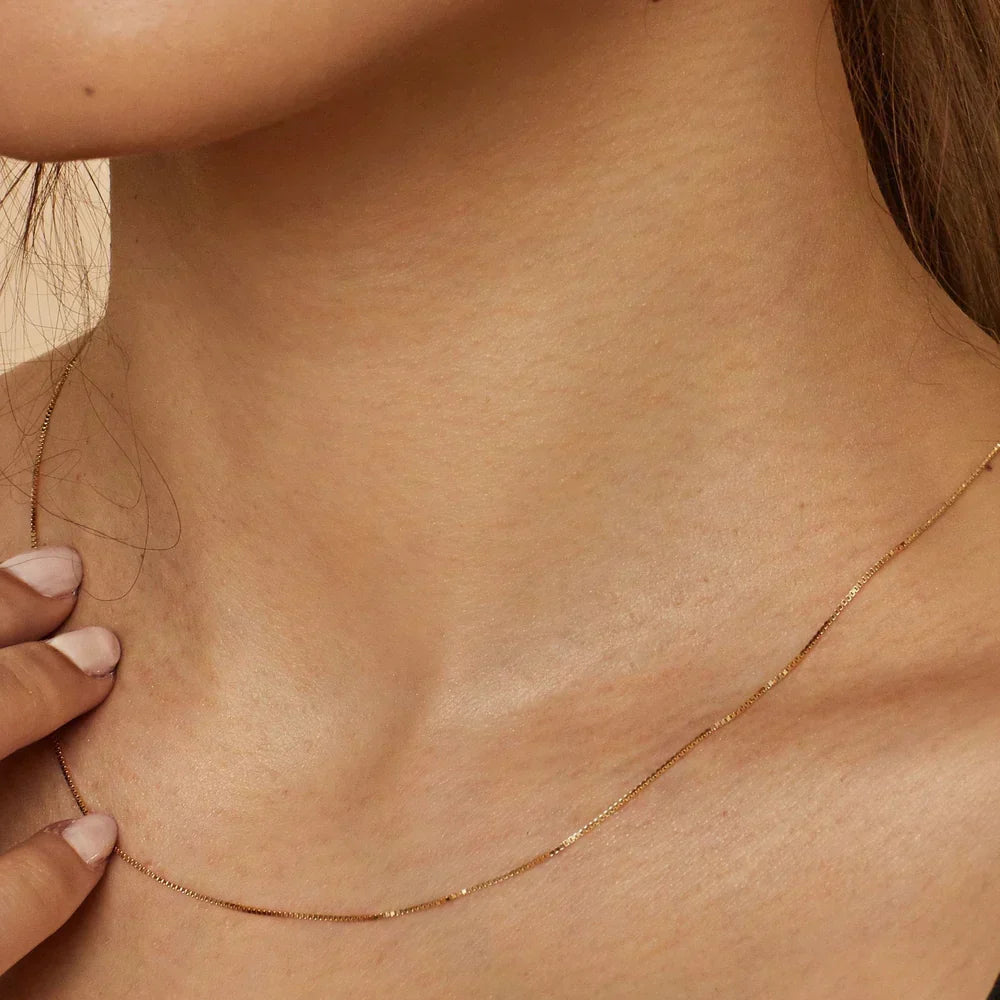 Zarte goldene Venezianerkette für den Lagenlook