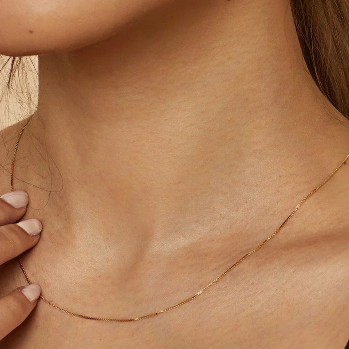 Zarte goldene Venezianerkette für den Lagenlook