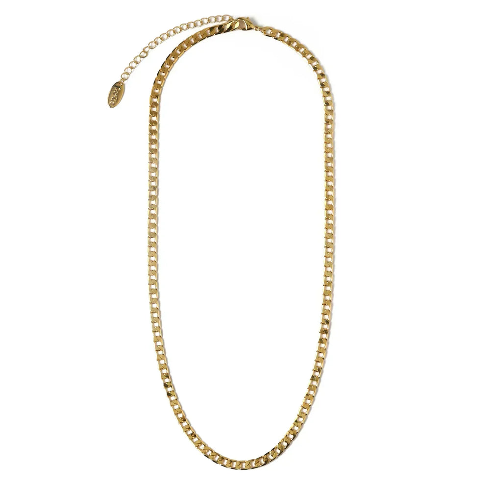 Flache Gliederhalskette | Gold