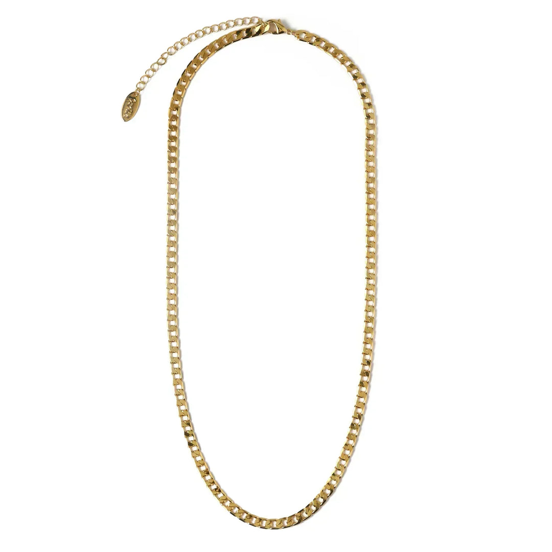 Flache Gliederhalskette | Gold