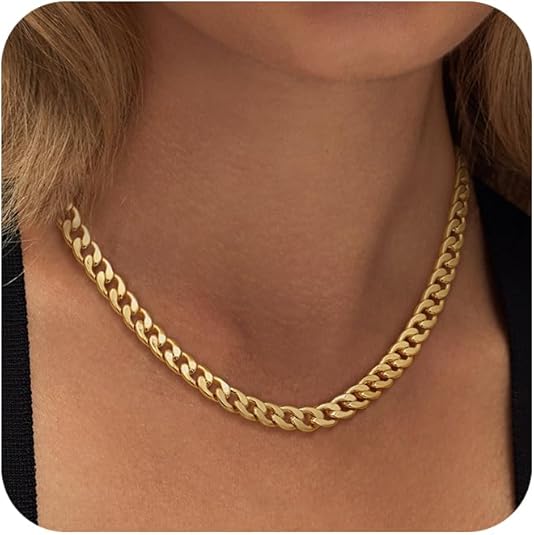 Massive kubanische Gliederhalskette | Gold