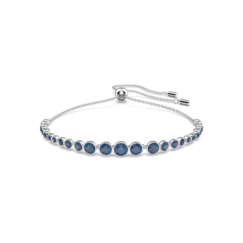 Tennisarmband mit rund geschliffenem Saphir | Weissgold