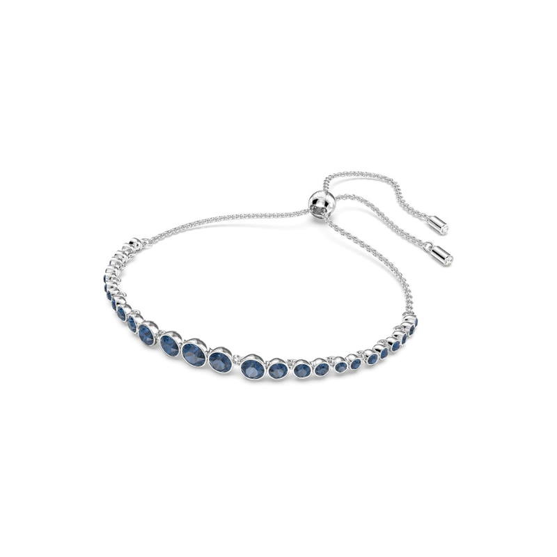 Tennisarmband mit rund geschliffenem Saphir | Weissgold