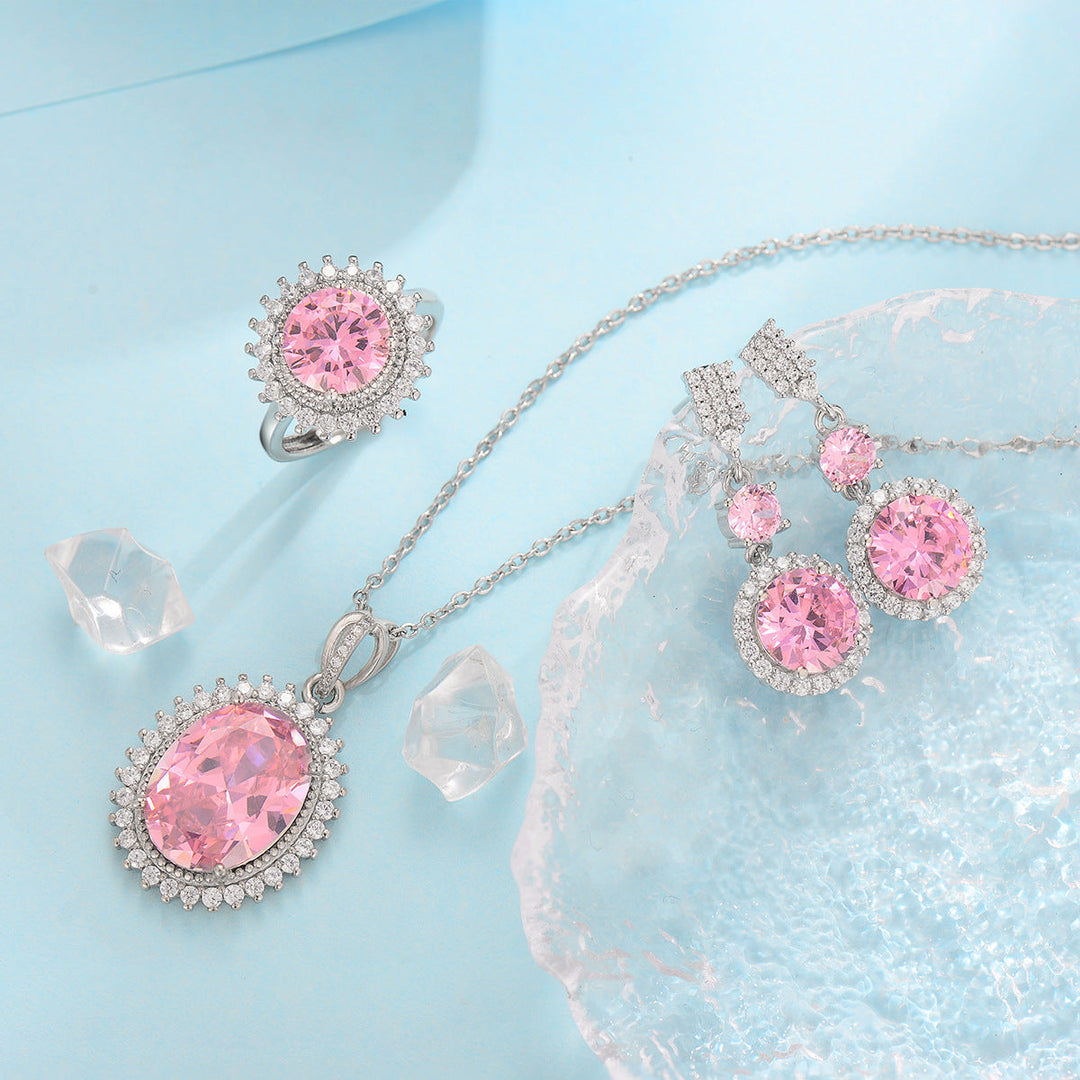 Blaues Set Aurielle Solwyn | Weissgold