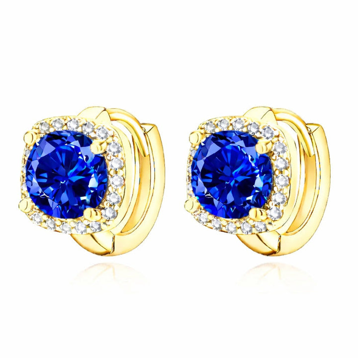 Ohrringe Nadine mit Saphir | Gold