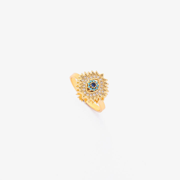Drehring Sonnenschein mit Saphir | Gold