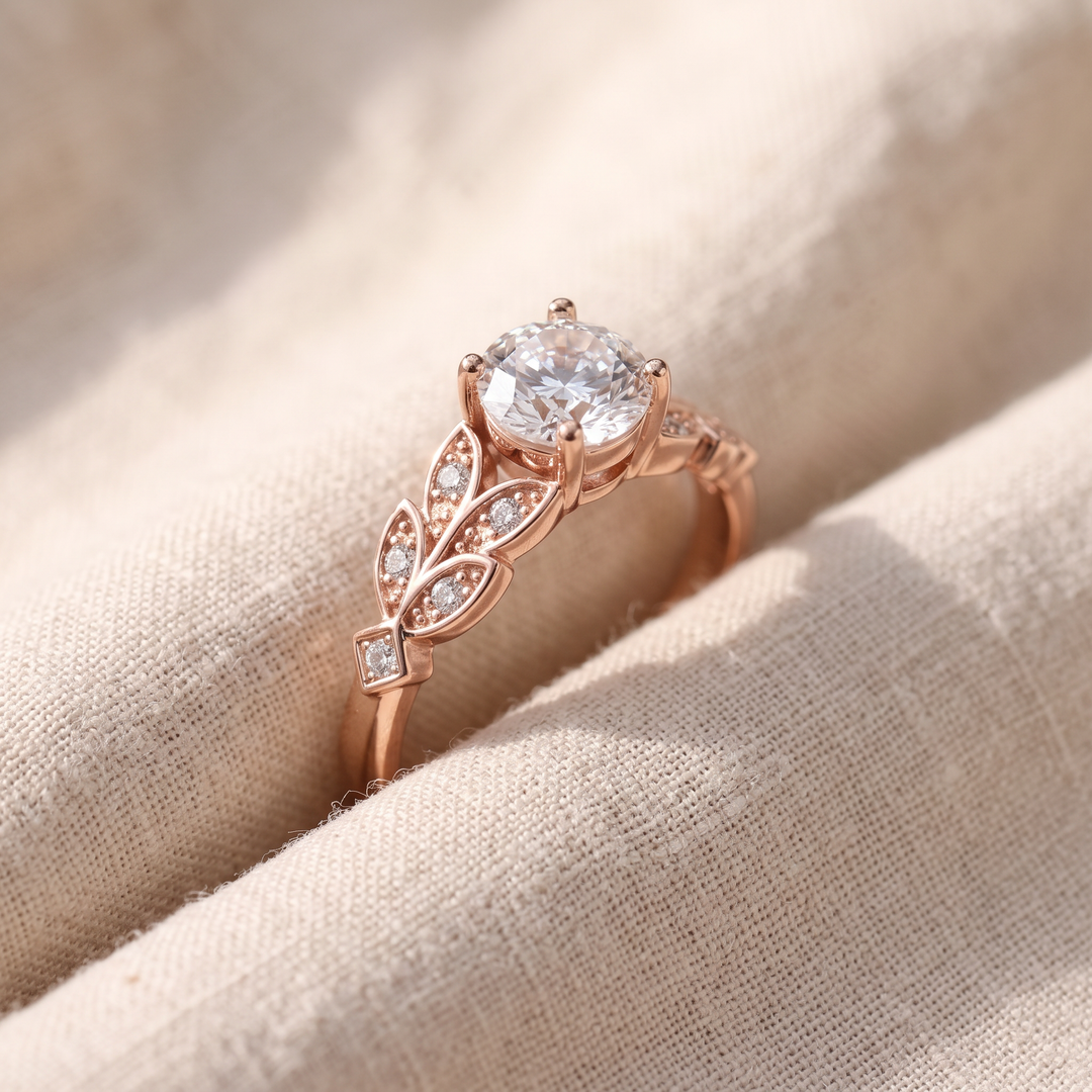 Exotischer Ring Blumenkrone mit Zirkonia