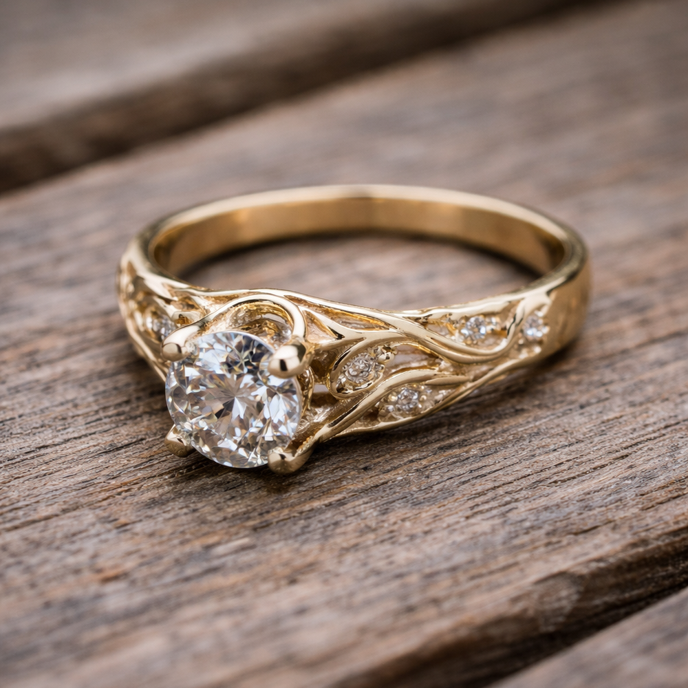Exotischer auffälliger Ring mit Zirkonia