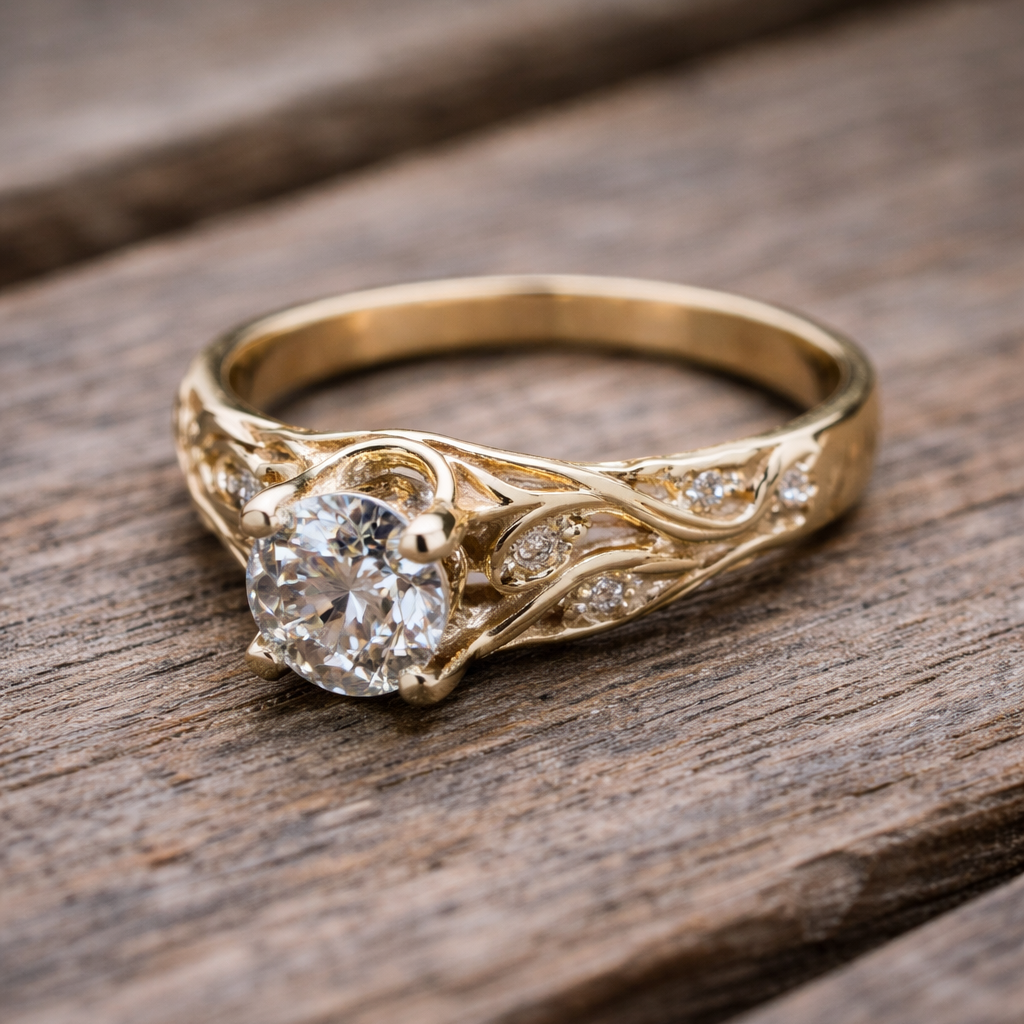 Exotischer auffälliger Ring mit Zirkonia